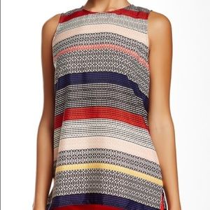 Vince Camuto Moroccan Tile Sleeveless Blouse